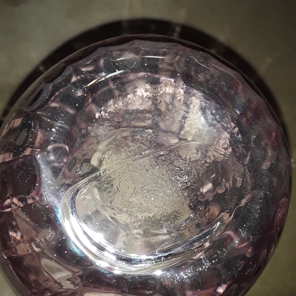 Clear Pinkish Glass Vase - Picture 5 of 6